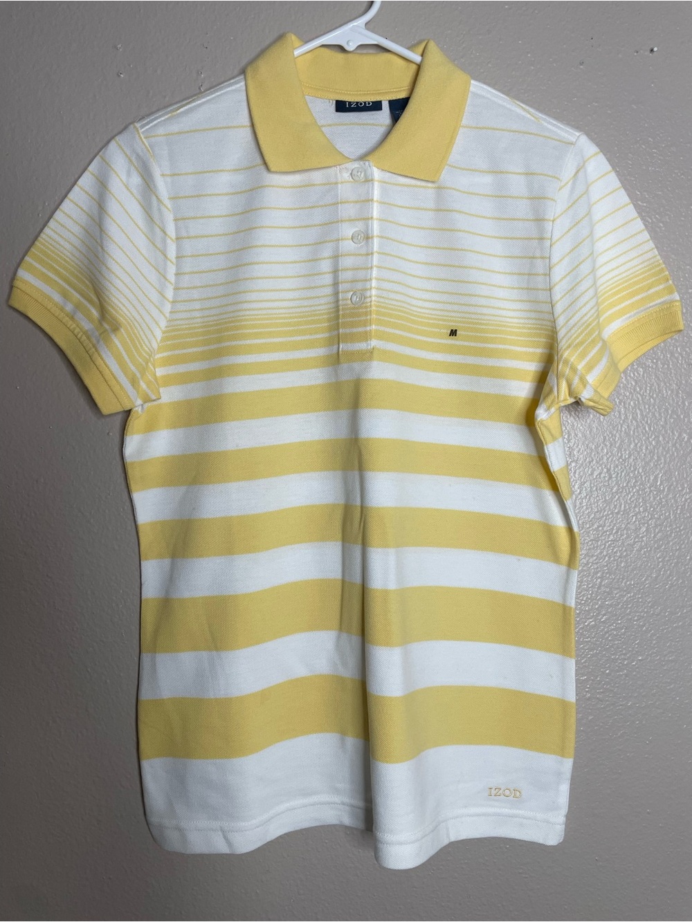 IZOD Women's Striped Polo Shirt - Size M - Picture 2 of 11